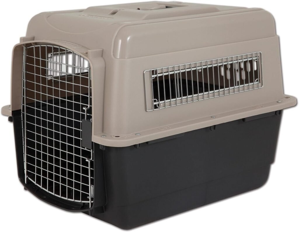 Petmate Ultra Vari Dog Kennel for Medium Dogs (Durable, Heavy Duty Dog Travel Crate, Made with Recycled Materials, 32 in. Long) 30 to 50 lbs, Made in USA